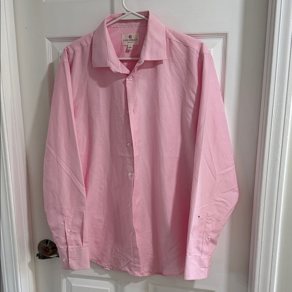 Country Club Prep Slim-Fit Pink Dress Shirt